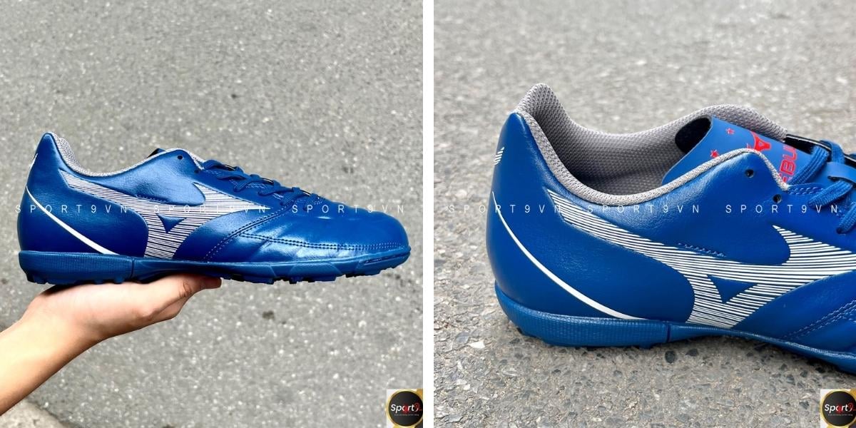 Giày đá bóng Mizuno Rebula Cup AS Màu Xanh Trắng